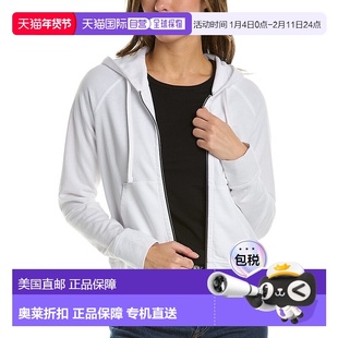 自营James Perse French Terry拉链连帽衫-白色 美国奥莱直发卫衣