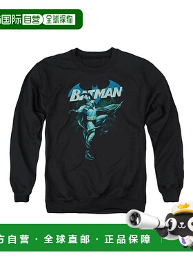 自营 gildan蝙蝠侠蓝色蝙蝠成人圆领运动衫 - 黑色 美国奥莱直发