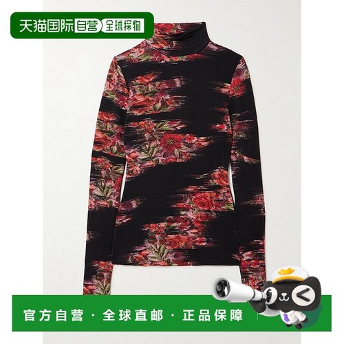 1h可退 香港直邮潮奢 GANNI 甘尼 女士 花卉針織高領上衣 T4355