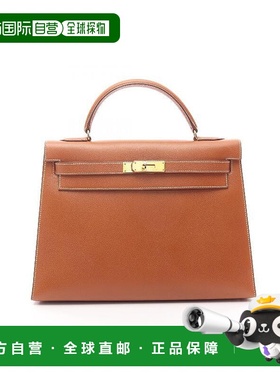 1h可退 日本直邮中古Hermes爱马仕女包A级95新Kelly32凯利32牛皮