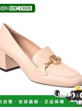 自营 Bally Obrien 50皮革泵-粉红色 美国奥莱直发巴利女鞋乐福鞋