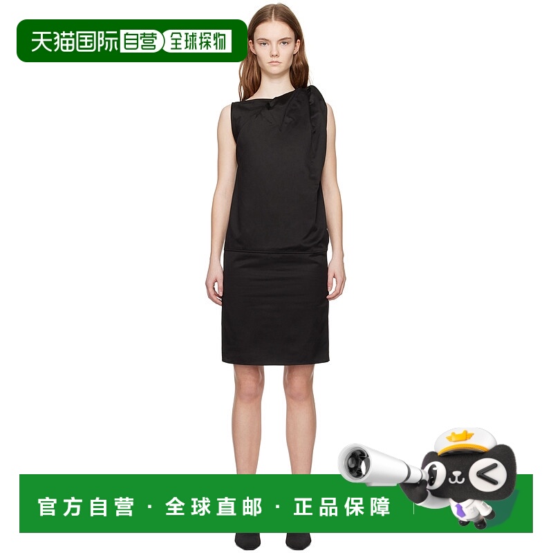香港直邮潮奢 TOTÊME 女士 黑色 Shoulder-Twist 连衣裙 242WRD17