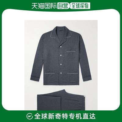 香港直邮潮奢 Thom Sweeney 男士棉质斜纹布睡衣套装