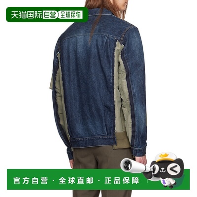 香港直邮Sacai 长袖牛仔外套 SCM204拉链男士 时尚百搭潮流舒适
