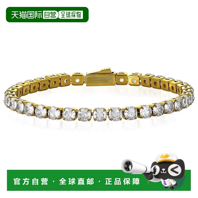 自营 Crucible 洛杉矶 18k 镀金 5 毫米仿真钻石网球手链 - 8.5