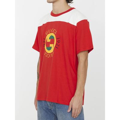 GUCCI 红色男士T恤 756708-XJFWL-6362