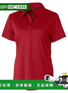 自营 cutter & buckCutter&Buck Prospect纹理弹力女式短袖翻领衬