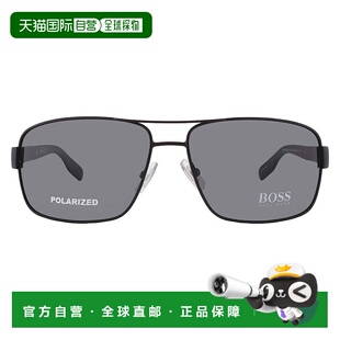 自营Hugo Boss Polarized Grey Rectangular Men's Sunglasses BO