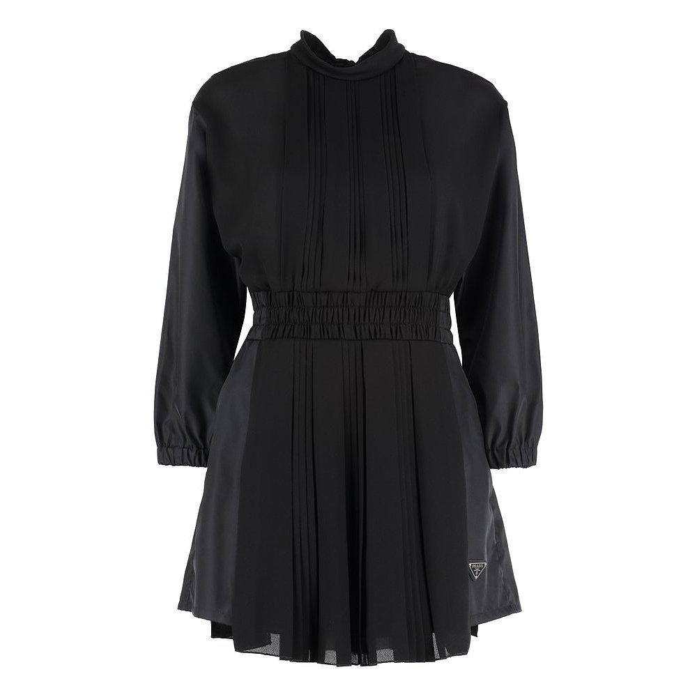 Prada 普拉达 女士 标志牌长袖褶裥连身裤 P256GTS22211FS