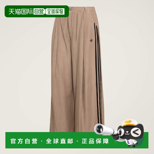 日本直邮Adidas/阿迪达斯Loose CHECKS 宽松休闲运动长裤女款 LE8