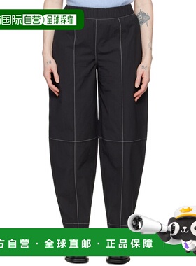 1h可退 香港直邮GANNI 甘尼 女士 黑色 Curve 长裤 F6736