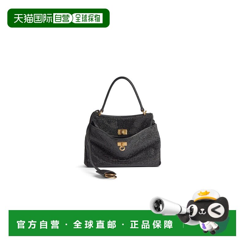 自营欧洲直邮Balenciaga巴黎世家 Rodeo女士黑色可拆钥匙扣手提包