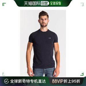 香港直邮ARMANI JEANS 男士海军蓝色棉质短袖T恤 8N6D01-6JPFZ-15