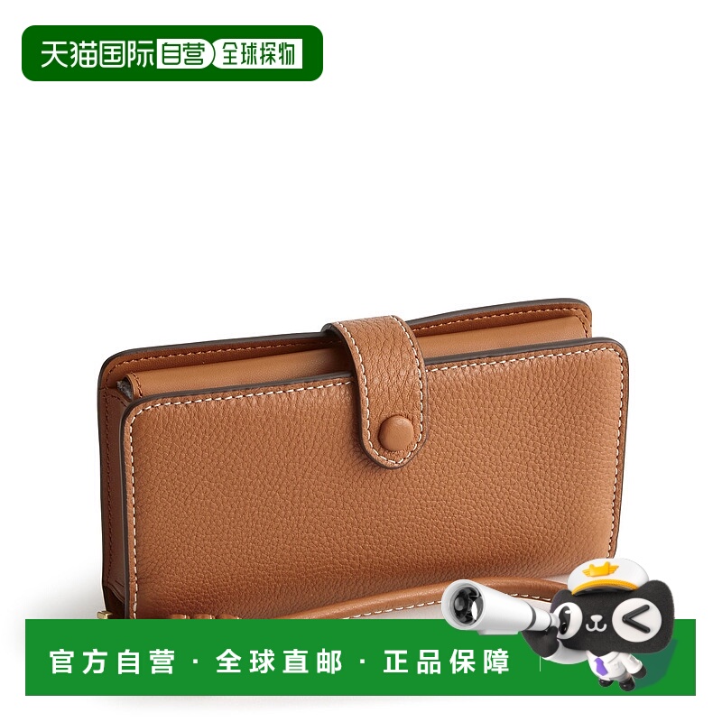 自营vera bradleyOutlet Leather Phone Wristlet - roasted peca
