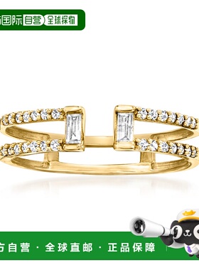 自营 RS Pure by Ross-Simons 14 克拉黄金开放式钻石戒指 - 白色