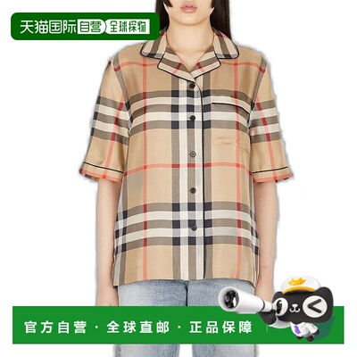 香港直邮Burberry 巴宝莉 女士 Tierney 睡衣衬衫 8052749短袖