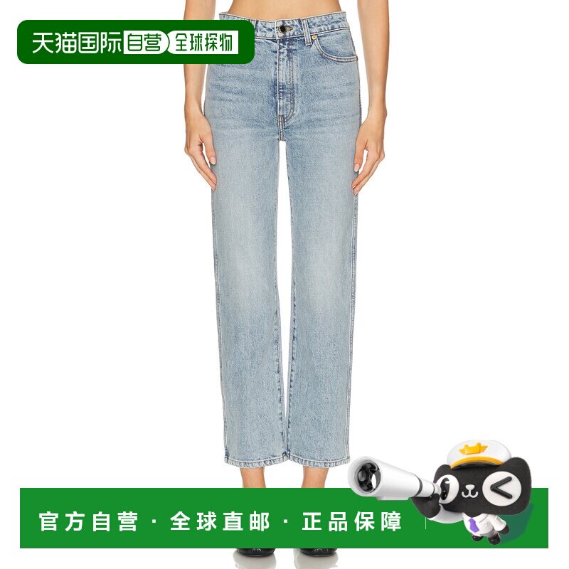 香港直邮KHAITE/Abigail牛仔裤女士直筒裤牛仔长裤图片