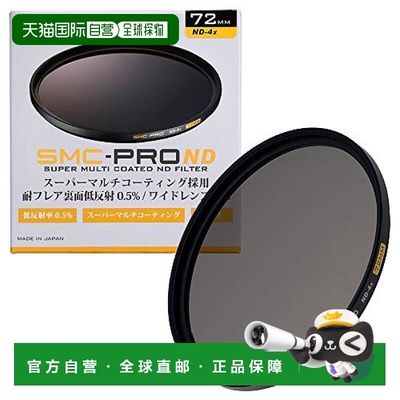 【日本直邮】HAKUBA 72mm ND滤镜SMC-PRO ND4X耐耀斑低反射薄框日