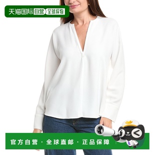 Vince 美国奥莱直发长袖 Dolman袖 白色 衬衫 自营