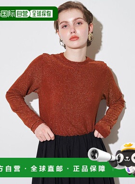 1h可退 日本直邮ELENDEEK 女装 闪亮材质 宽松短袖T恤 后开襟设计