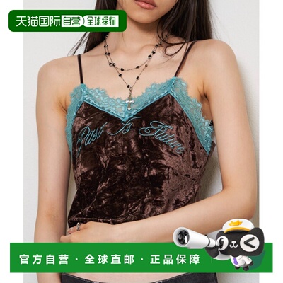 日本直邮WHO'S WHO gallery 女士 丝绒蕾丝吊带背心 WWZ1062106A0