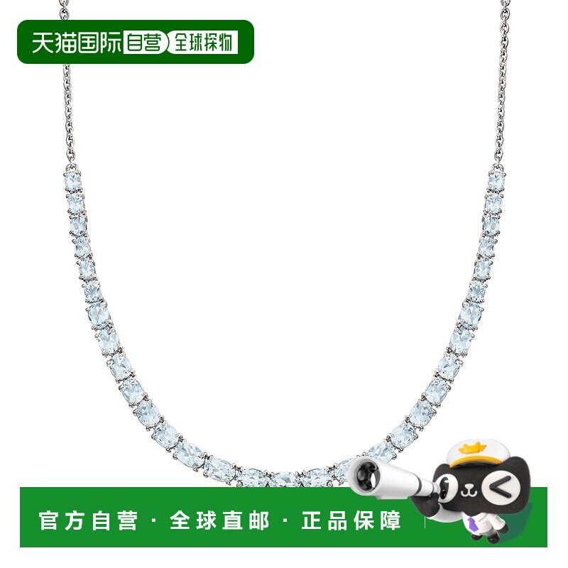925 纯银 Ross-Simons 海蓝宝石渐变项圈项链 【美国奥莱】直发