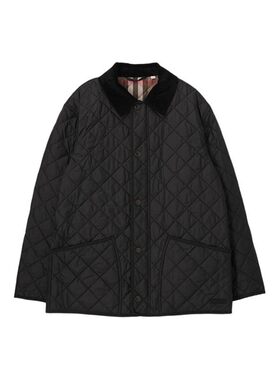 欧洲直邮Burberry/博柏利 男士聚酯纤维徽标贴片翻领棉服