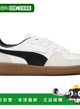 1h可退 香港直邮潮奢 Puma 彪马 女士 白色 & 灰色 Palermo Leath