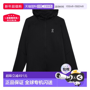 日潮跑腿ON昂跑 男士气候拉链连帽衫外套 Black XS 1me1025男款