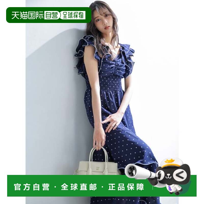 日本直邮SNIDEL 碎花连衣裙 藏青图片