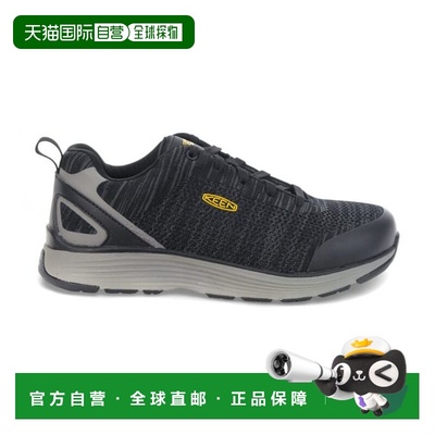 香港直邮Keen男士Sparta黑/灰法兰绒CSA认证铝制鞋头工作鞋 10242