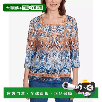 1h可退 【美国直邮】alfred dunner 女士 上装T恤上衣