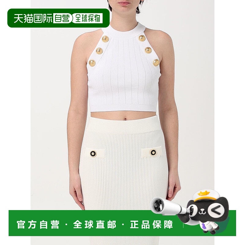 香港直邮BALMAIN女士T恤EF1AB390KB070FA新款背心
