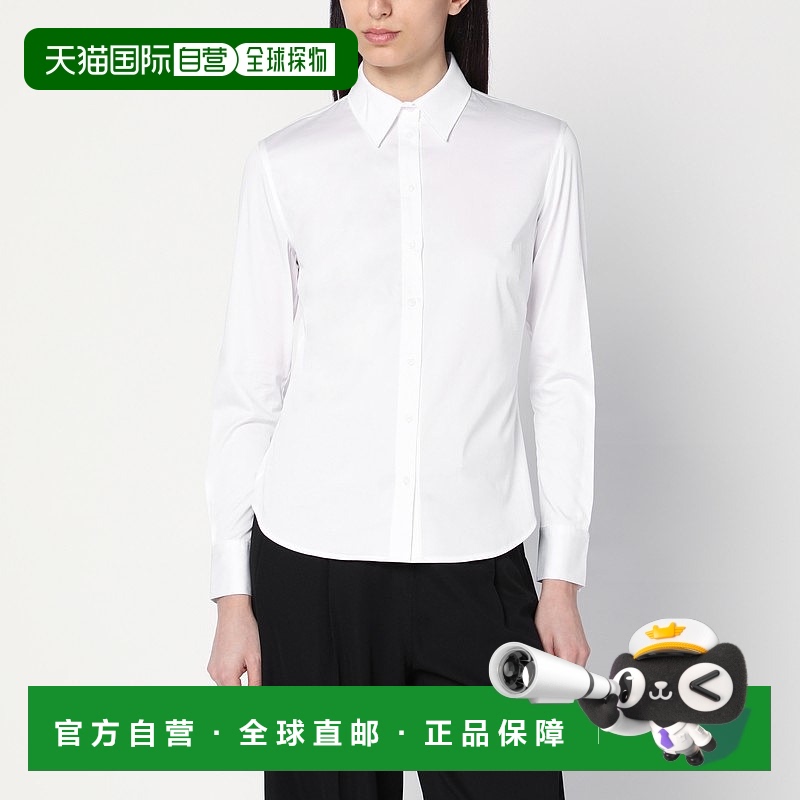 1h可退 香港直邮Calvin Klein 卡尔文 克莱恩 女士 白色棉质衬衫