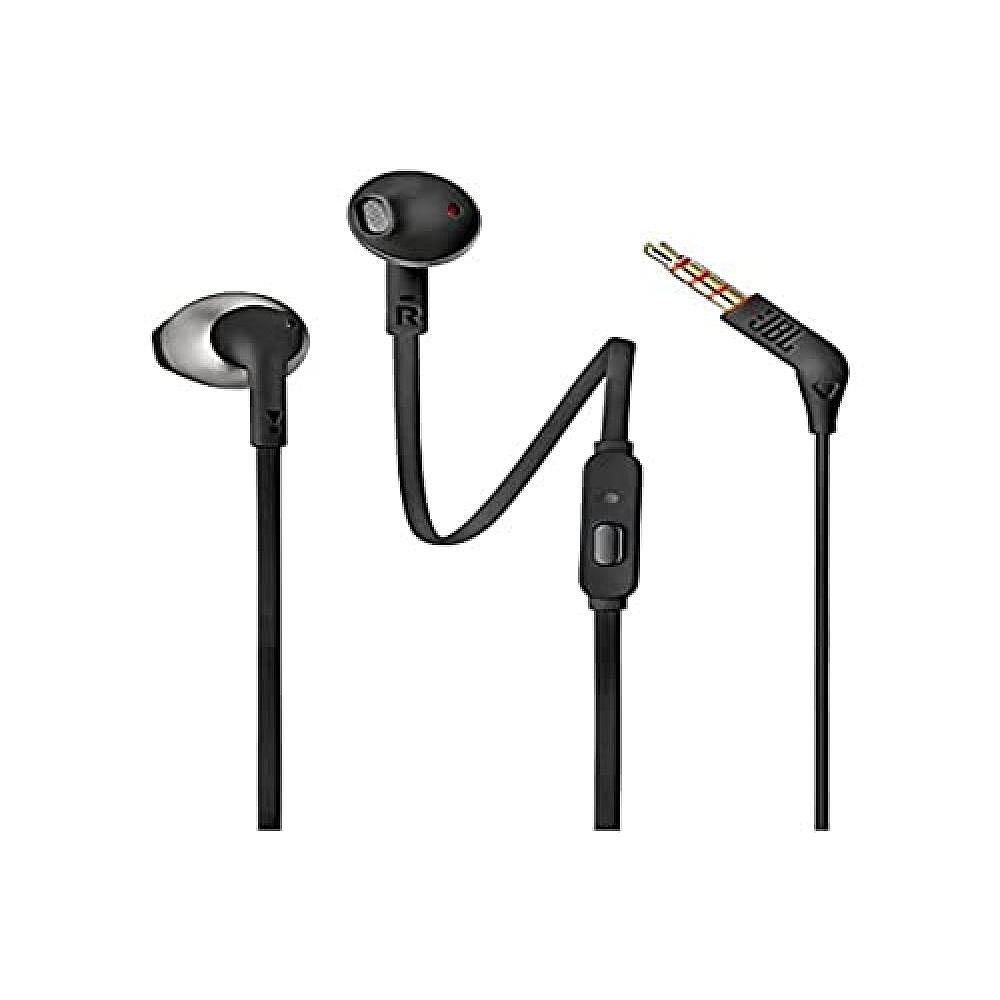 JBL 耳机  T205 黑色 听音乐 通勤 上学 慢跑