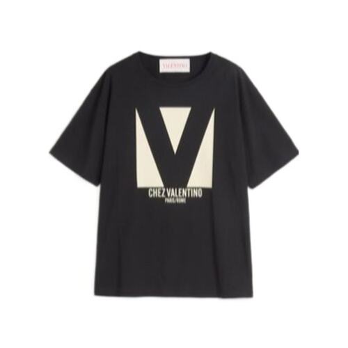 VALENTINO 女士T恤 BMG24H95W0NO CO 黑色 短袖T恤