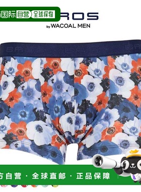 日本直邮华歌尔 (Wacoal) Bros 男士 Hanakotoba 印花平角内裤LL