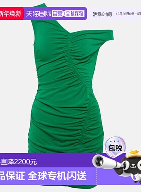 1h可退 香港直邮Self-Portrait 女士 褶皱迷你连衣裙 green绿色