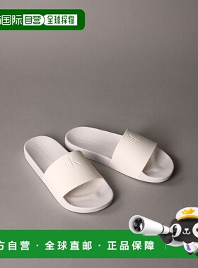1h可退 日本直邮CK 男女同款Logo滑面休闲拖鞋 YW01715凉拖凉拖鞋