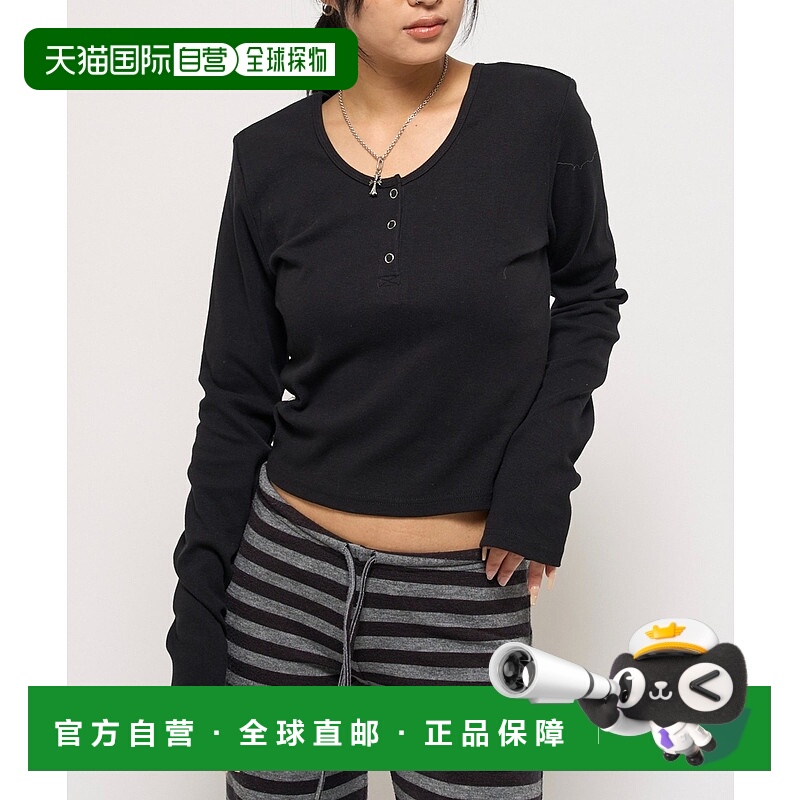 1h可退 日本直邮WHO'S WHO gallery 女装 环形点饰长袖T恤 修身显