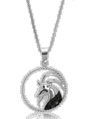 自营 vir jewels选择你的生肖月份！纯银十二生肖吊坠 1/8 克拉黑