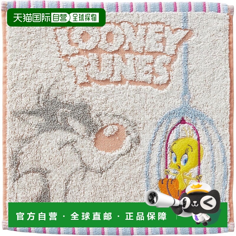 【日本直邮】丸真 Looney Tunes 摇摆人物手帕 纯棉 抗菌防臭 410