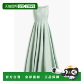 香港直邮潮奢 alaia 女士 1h可退 喇叭棉提花中长连衣裙 AS9RK37L