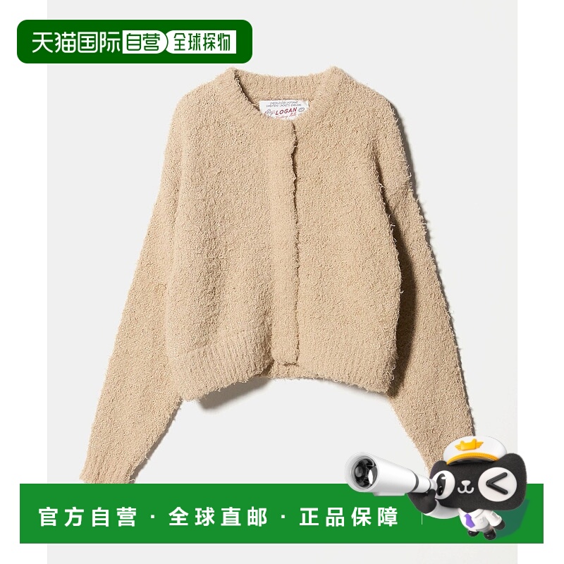 1h可退 日本直邮LOGAN Knitting Mills 女装 短款蓬松感 半拉链针