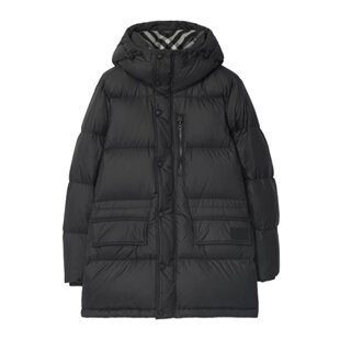 男士 黑色 大衣 SS2025 连帽羽绒夹克 81052221 BURBERRY