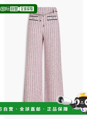 香港直邮Maje 女士 金属感花呢直筒裤 MFPPA00582ROSENOIR