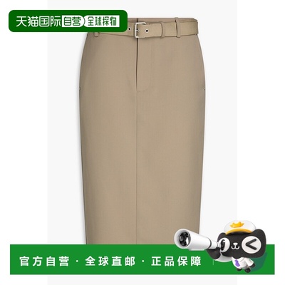 香港直邮VINCE 女士 束带帆布中长铅笔半身裙 V101931030