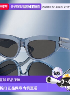 自营 Burberry 女士 55 毫米蓝色太阳镜 - 蓝色 美国奥莱直发