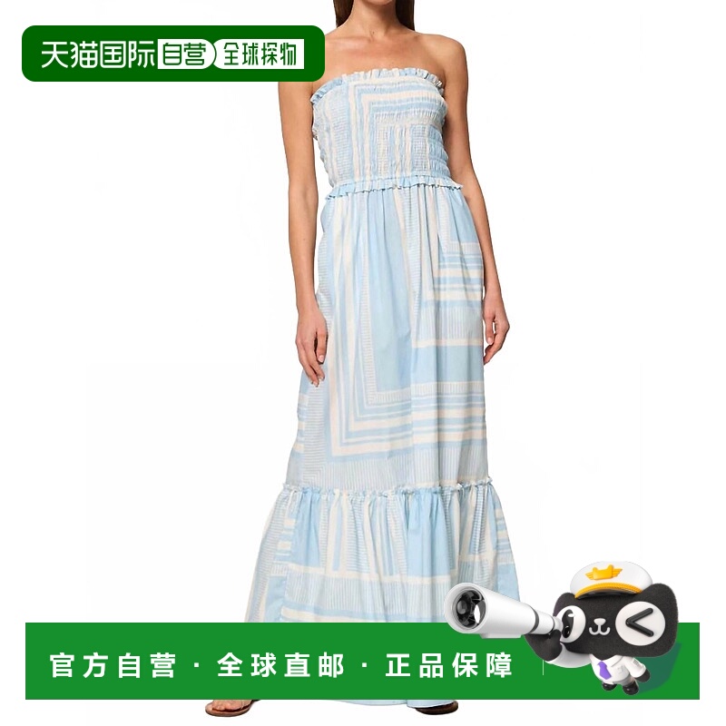自营misa los angeles三亚Maxi连衣裙在线性地质 美国奥莱直发