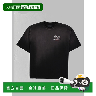1h可退 香港直邮AMIRI 男士T恤 AMTOJR1155BLACK AW2026 黑色 短T